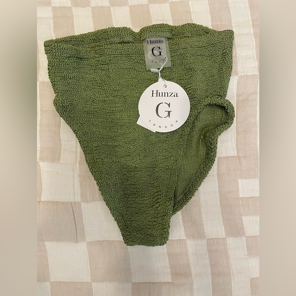 Hunza G Textured Green Bikini Bottom NWT- never worn